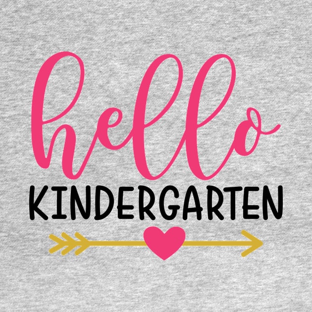 Hello Kindergarten Kids Back to School Cute by ThreadSupreme